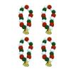 4pcs Festival Plush Pet Collars with Pompoms Bells Charm Colorful Furry Birthday Collar for Cats and Dogs