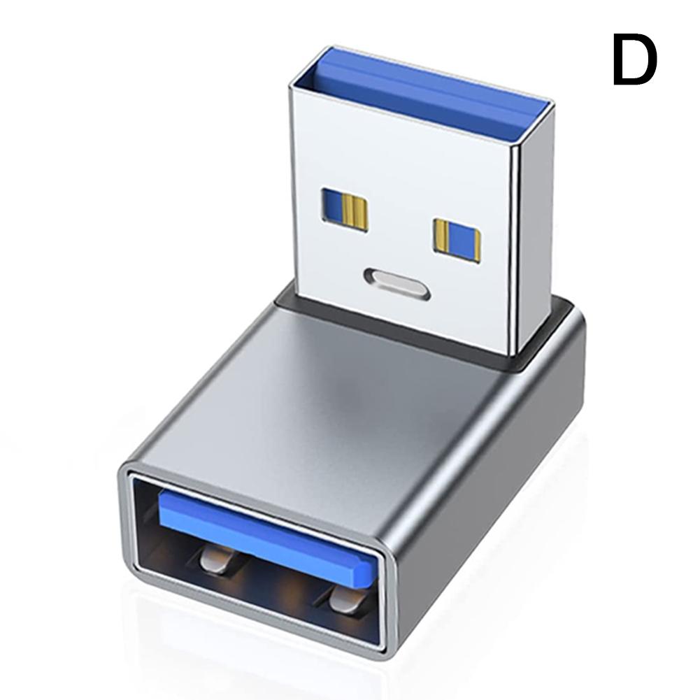 90 Degree Left Right Up Down Angled USB 3.0 A Male to Female Extension Connector Adapter for Laptop PC USB Chargers Converter