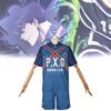 Blue Lock Cosplay Atletisch Korte Mouw Wedstrijdshirt Rin Itoshi Middelbare School Sportset Shido Ryusei Anime Outfit Voor Spel Rollenspel