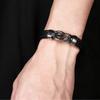 Commuter bracelet men's bracelet leather bracelet alloy magnetic twist punk bracelet