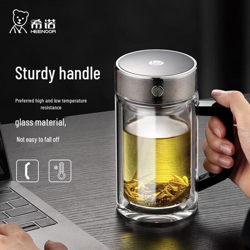 Heenoor Double Wall Glass Tea Mug