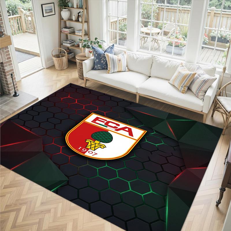 FC Augsburg FC Design Crystal Velvet Carpet Cozy Non?Slip Printed Rug For Bedroom Living Room Entrance
