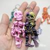 3D Printed Skeleton Keychain Pendant Joint Mobility Skeleton Stress Relief Toys Desktop Ornament Craft For Kid Halloween Gift