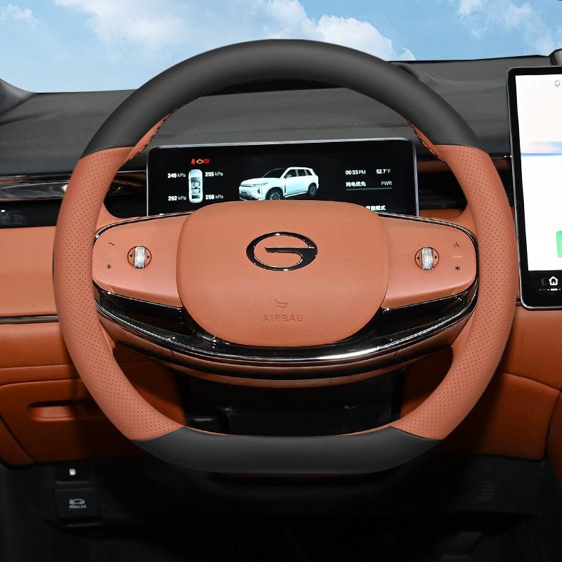 For GAC Trumpchi S7 S9 2026 2026 Leather Car Steering Wheel Cover Ultra-thin Anti Slip Car Handle Covers Interior Accessories