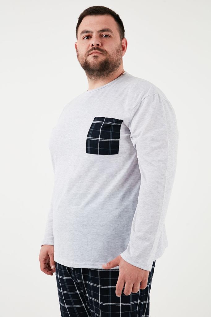 Men's Plus Size Plus Size Pajama Set Cotton Regular Fit Plus Size Pajama Set Men's Pajama Set