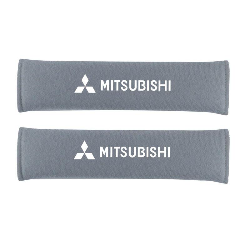 2Pcs Car Seat Belt Shoulder Protector Cover for Mitsubishi Outlander Mirage Eclipse Pajero ASX Lancer EVO Styling Accessories