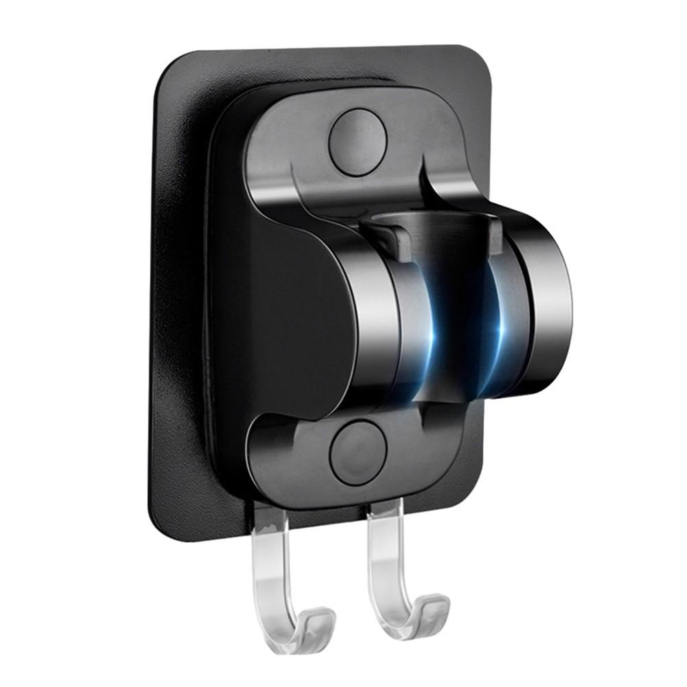 

ABS Construction Adjustable No Punch Shower Head Bracket чёрный