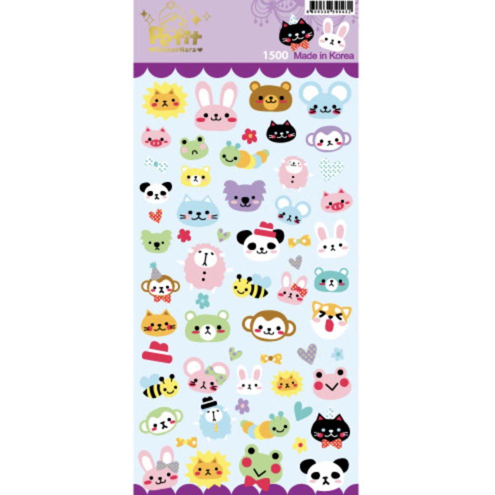 Petit Fancy Sevimli Hayvan Çıkartmaları (Her Biri 10 Adet) - 27 Seçenek (Üç Boyutlu/Kore/Dekorasyon/Kendin Yap Scrapbooking)