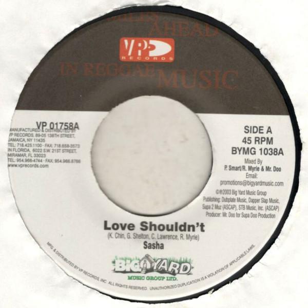 

7inch Record SASHA / CARL HENRY - Love Shouldn t / Homie s Girl VP01758 Big Yard Music 2003 US Reggae, Ska & Dub Used