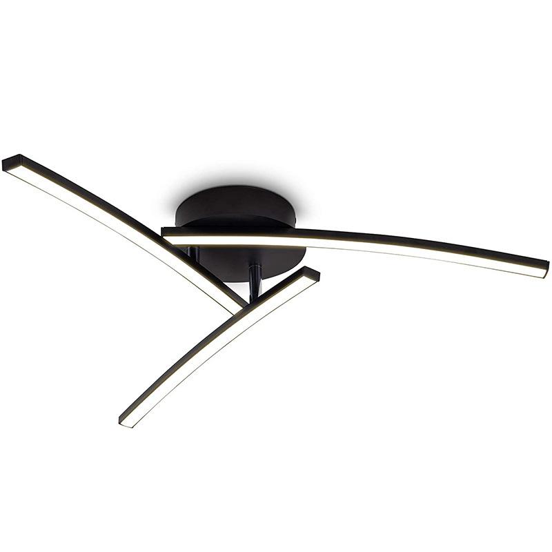 LED Ceiling Light 12W 24W Curved Design Ceiling Lamp Modern Living Room Lamp 6000K Cold White for Dining Room Bedroom Balcony
