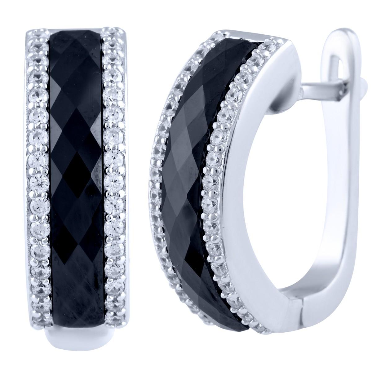 

Срібні сережки з керамікою (1886090)