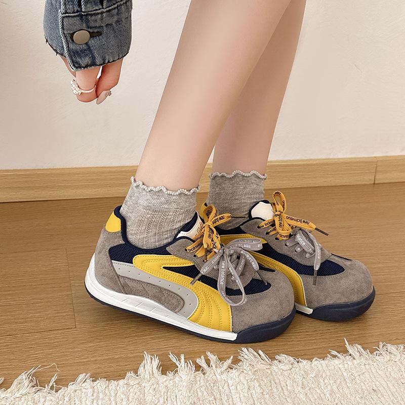 Retro Fashion Hundred Color Collision Women's Comfortable Popular Arch Support Non-slip Cushioning No Tired Feet Sneakers