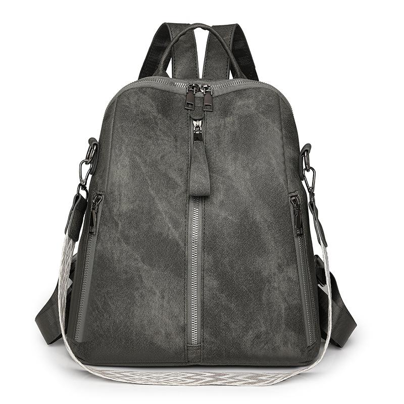 

Женский рюкзак из искусственной кожи, уличный, в стиле ретро, из мягкой кожи, повседневный, европейская и американская мода, многоцелевая сумка для поездок на работу