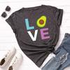 Cotton T-Shirt Short Sleeve Round Neck Women 2d Print Tops
