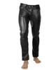 Pants Handmade Biker Stylish Men's Black Genuine Real Lambskin Leather Straight Fit