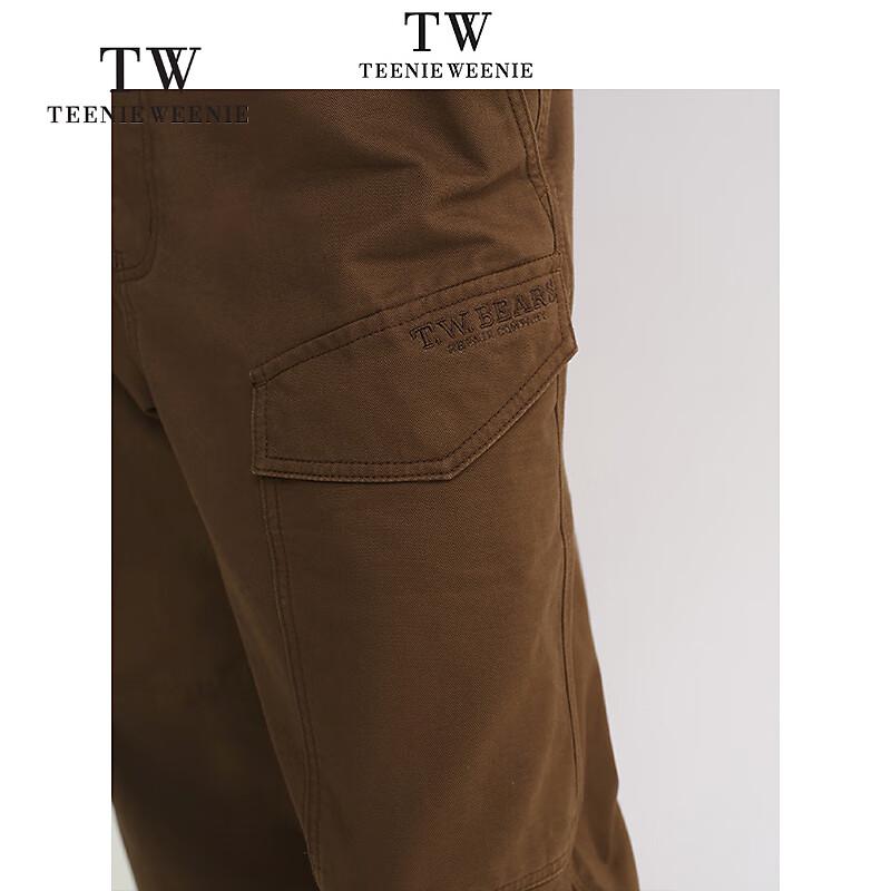 Teenie Weenie Men's American Retro Washed Loose Straight Cargo Jeans