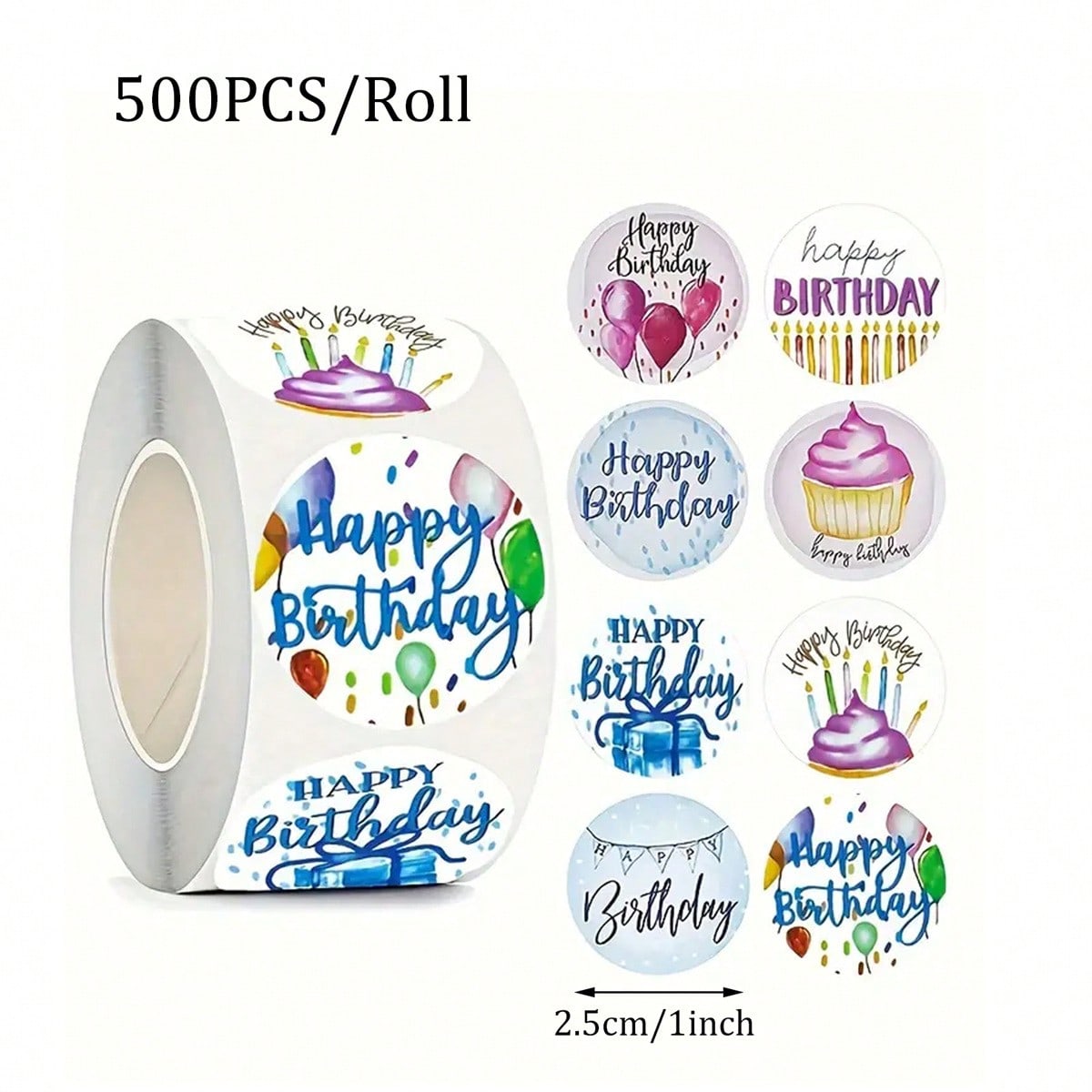 Happy Birthday sticker gift - Children s cartoon pattern sealing sticker, fun decorative English label, sticker art piece