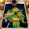 Flannel BlanketNinja Turtles Warm Soft Throw Blanket for Indoor Sofa Bed Living Room Use