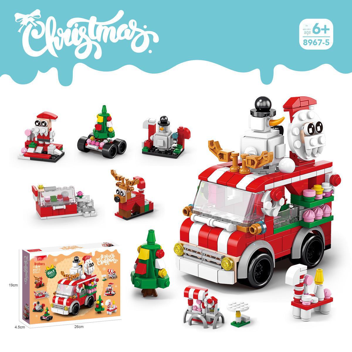 

Сани Санты Lele Brothers, совместимые с Lego - Детская игрушка-конструктор Christmas sales car 273PCS