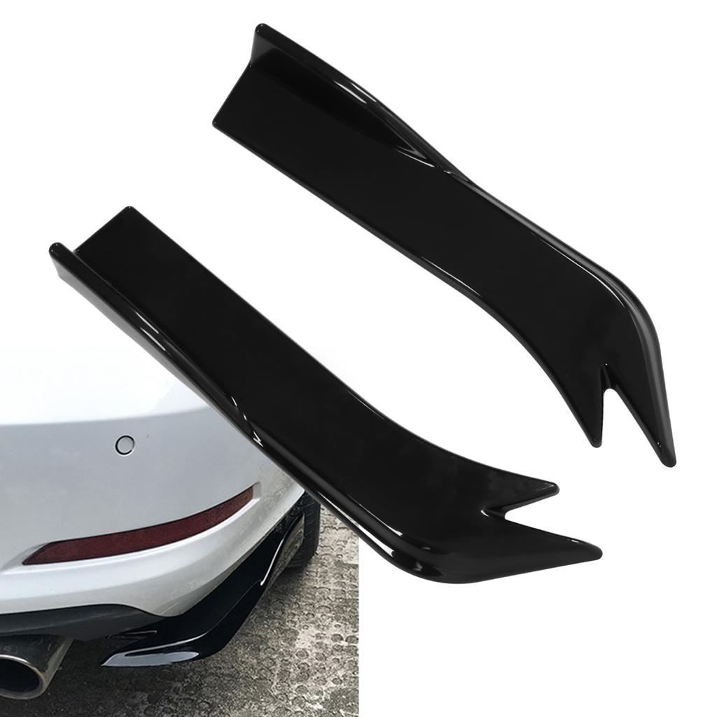 2 Stück Auto Stoßstange Hinten Lippe Diffusor Splitter Seitenschweller Canard oder mit Befestigungsschrauben