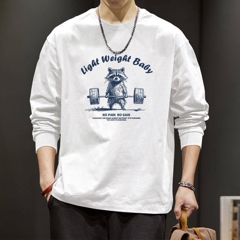 Men s Retro Trend Long-Sleeve Casual Hoodie L