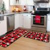 2PCS Merry Christmas Kitchen Runner Area Rug Snowman Indoor Non Slip Washable Floor Mat for Party Hallway Home Decoration