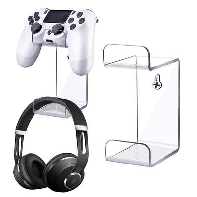 1/2/4 Pcs Acrylic Display Stand Wall Mount Storage Rack with Screws for Earphones Game Controller Rack