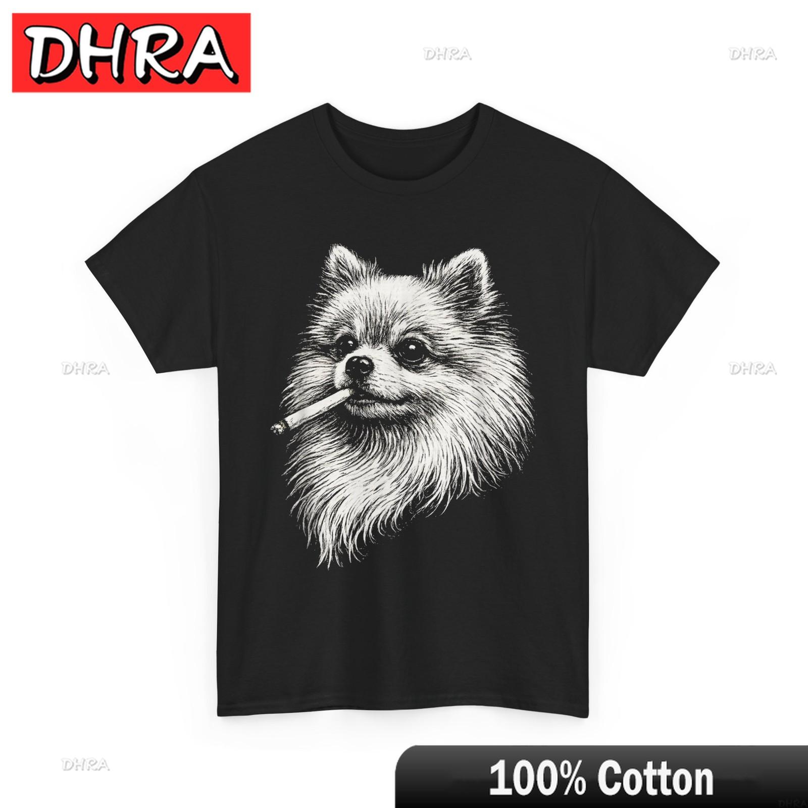 

Pomeranian Smoking Shirt Funny Dog Meme Women Unisex TShirt for Women Graphic Tee Breathable Loose Minimalist Urban Gothic 4XL