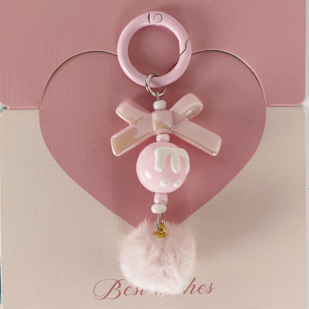 Plastic Keychain With Colorful Ball Decor For Kids And Teens