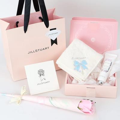 Set [Hand Care In Her Purse 4-Piece Gift Set] JILLSTUART Towel Handkerchief & Hand Cream (Gift Wrapping Available)