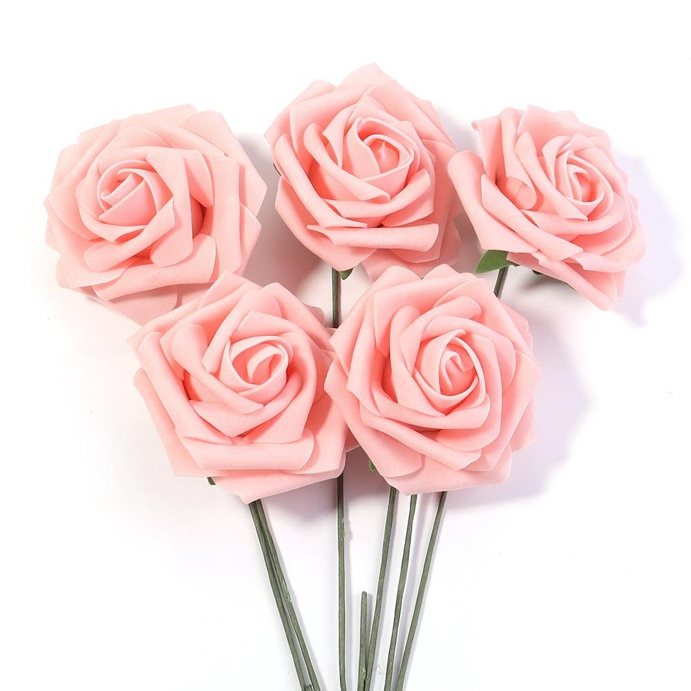 25Pcs Artificial Flowers Roses Fake Flowers For Home Decor DIY Wedding Bride Decoration Bouquet Party Supplies Garland Accessory