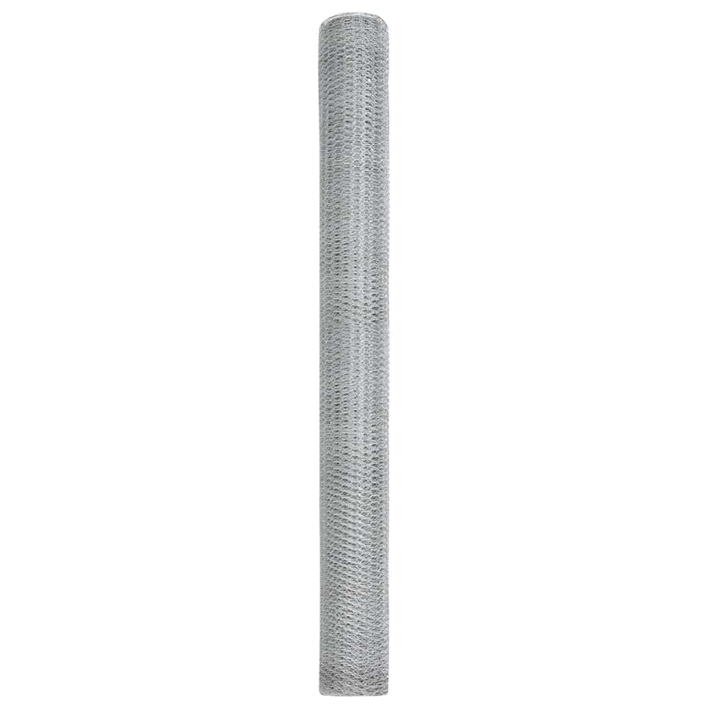 Hexagonal Fence Silver 1.6 X 10 M Galvanized Steel