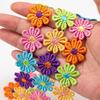 Vibrant Polyester Daisy Lace Trim 25mm Wide Colorful Knit Embroidery Ribbon, Perfect for DIY Crafts, Sewing, Patchwork & Wedding Decorations