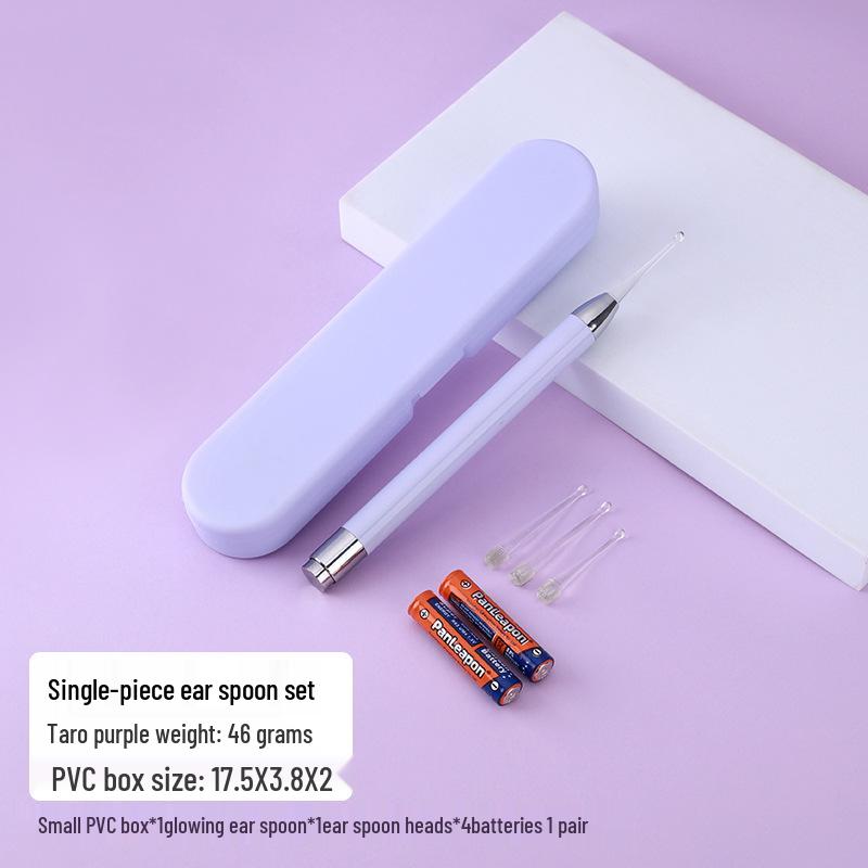 LED Ohrreinigungsset für Kinder: Leuchtendes Ohrstäbchen, Baby-Pinzette mit Licht & Wiederaufladbares Weichspitzen-Werkzeug