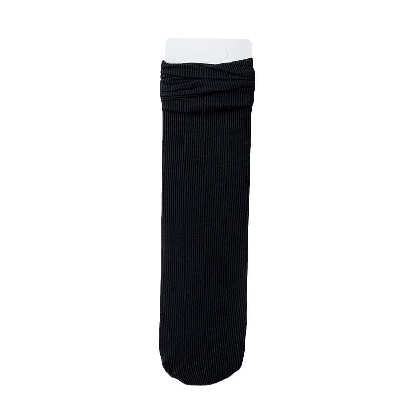 5 Pairs of Socks: Women's Summer Pile Socks, Ice Socks, Velvet Summer Mid-high Stockings, Foot Protection, Ice Stockings