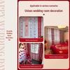 3D Butterfly Wedding Room Decoration Set: Double Happiness Curtains and Pull Flower Ornaments