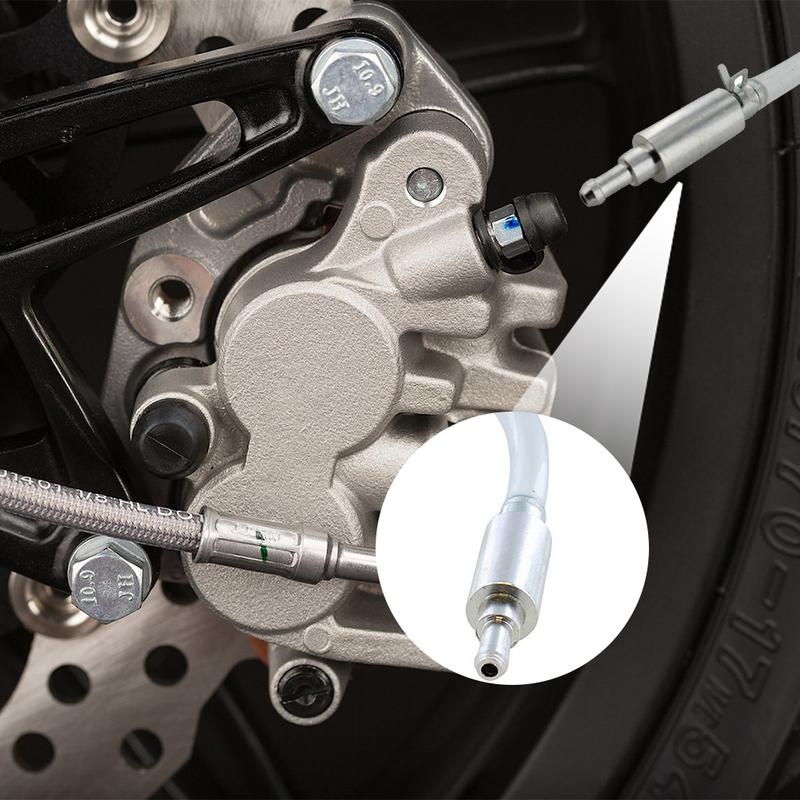 Brake Bleeder Hose with Metal Clips Brake Fluid Bleeder Kit Motorcycle Brake Bleeder Kit for Hydraulic Brake System Motorcycle
