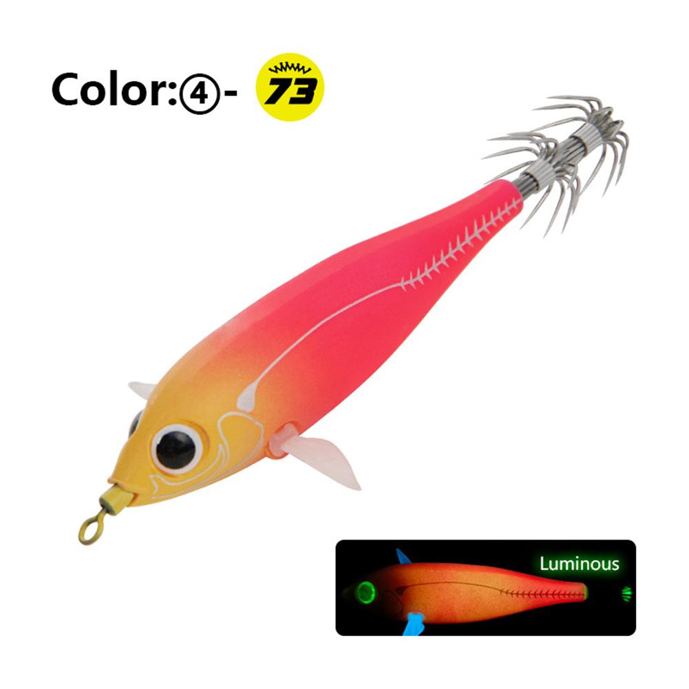 

6g/7.3cm Squid Jig Baits Double Hook Glow In The Dark Octopus Bait Fishing Tackles Luminous Squid Jig Hooks Fishing Accessories 1PC