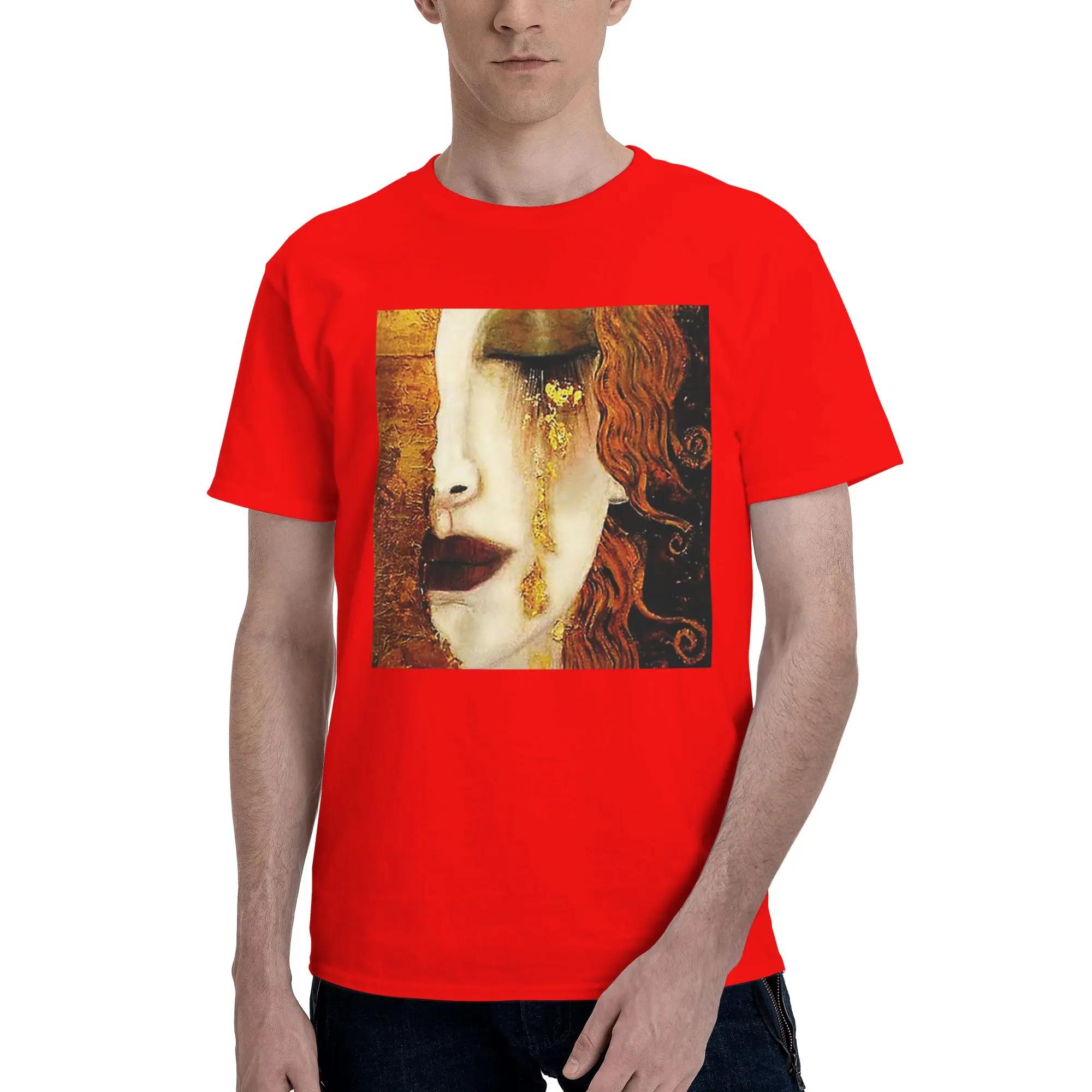 Klimt Golden T Men TShirt Plus Size T Shirts Mens ONeck Cotton Tees Short Summer Male S