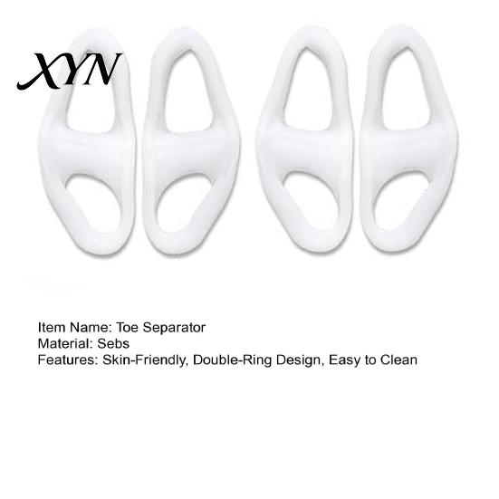 Toe Spacer for Bunions 1 Pair Separator Overlapping Toes, Soft SEBS Bunion Corrector, Alignment Device Double Ring Foot Hallux Valgus, Day Night