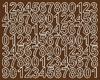 Self-Adhesive Numbers Stickers 2.5 Cm Stickers Brown Matte