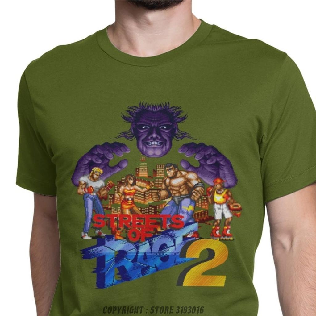 Ležérní Vintage Streets Of Rage Tričko Čistá Bavlna 3D Trička Retro Axel Zlatá Sekyra Blaze Hra Camisas Oblečení Košile