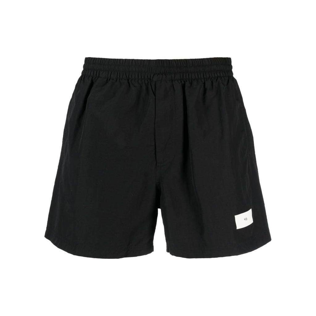 Y-3 SS23 Logo Print Solid Color Shorts Men Bottoms Black H63017
