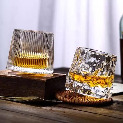 Glacier Tumbler Glass Crystal Glass Creative Plum Fruit Glass Rotating Whiskey Glass Ocean Glass