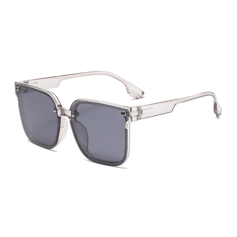 New square large frame light luxury style high-end sunglasses vacation sunglasses fashion European and American Internet celebrity glasses
