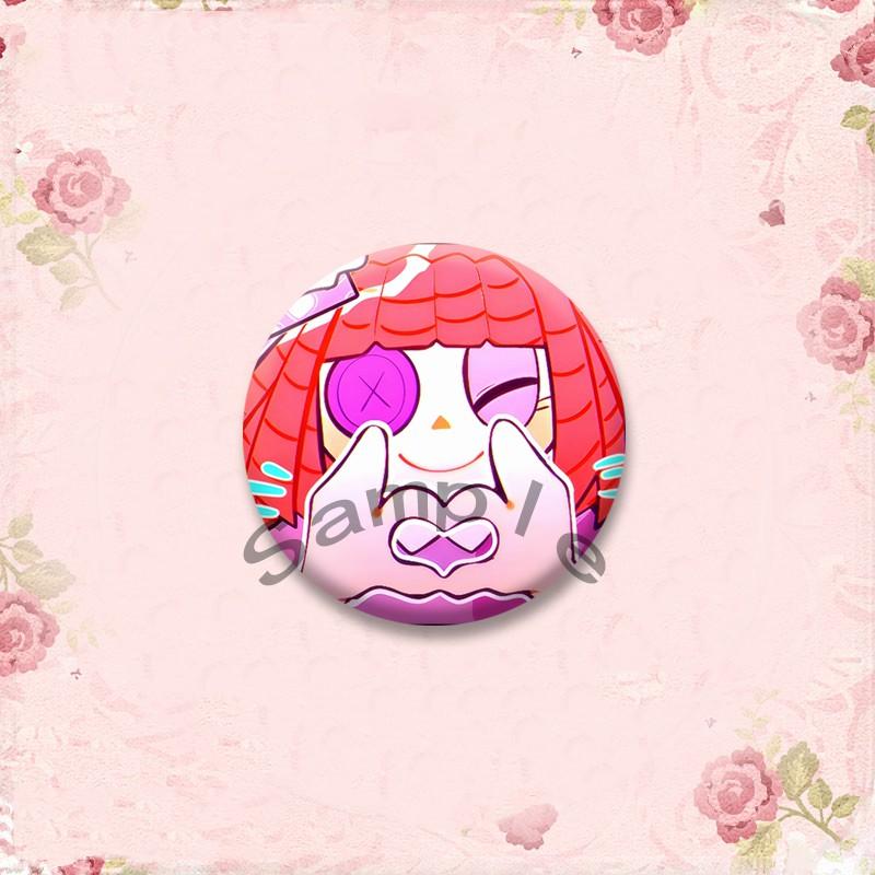 Anime Role Jax Gangle Ragatha Round Brooch Cartoon Figure Lapel Badges Custom Soft Button Pin Bag Jewelry Accessories XMAS Gifts