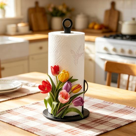 Paper Towel Holder with Cute Pattern Design Kitchen Paper Roll Stand