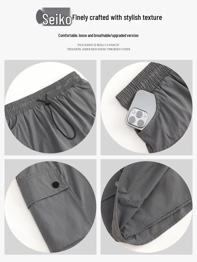Women's High-Waisted Gray A-Line Quick-Dry Skort - Summer Slim-Fit Petite Wide-Leg Design