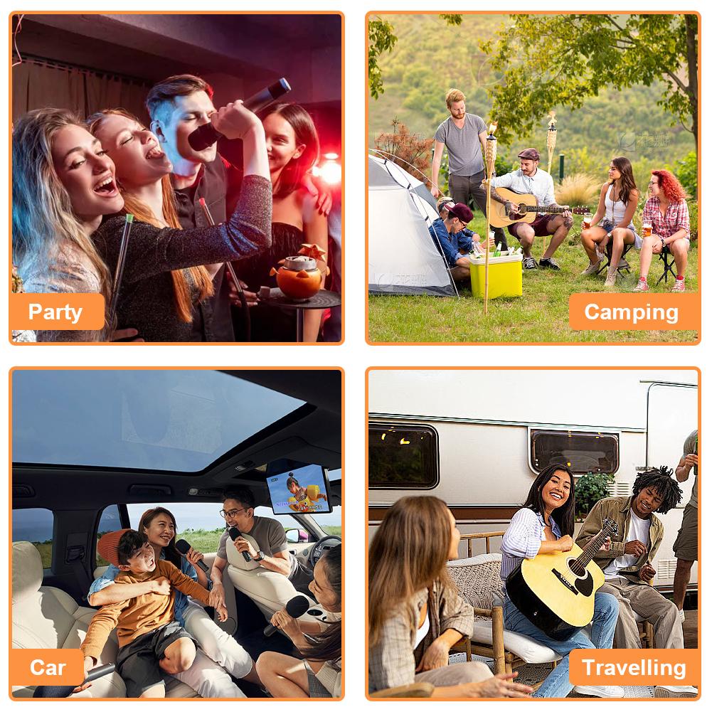 Akumulator Ręczny Podwójny Mikrofon Torba Podróżna Torba do Przechowywania Mikrofonu Torba Podróżna na Mikrofon dla JBL PartyBox Mikrofon Bezprzewodowy