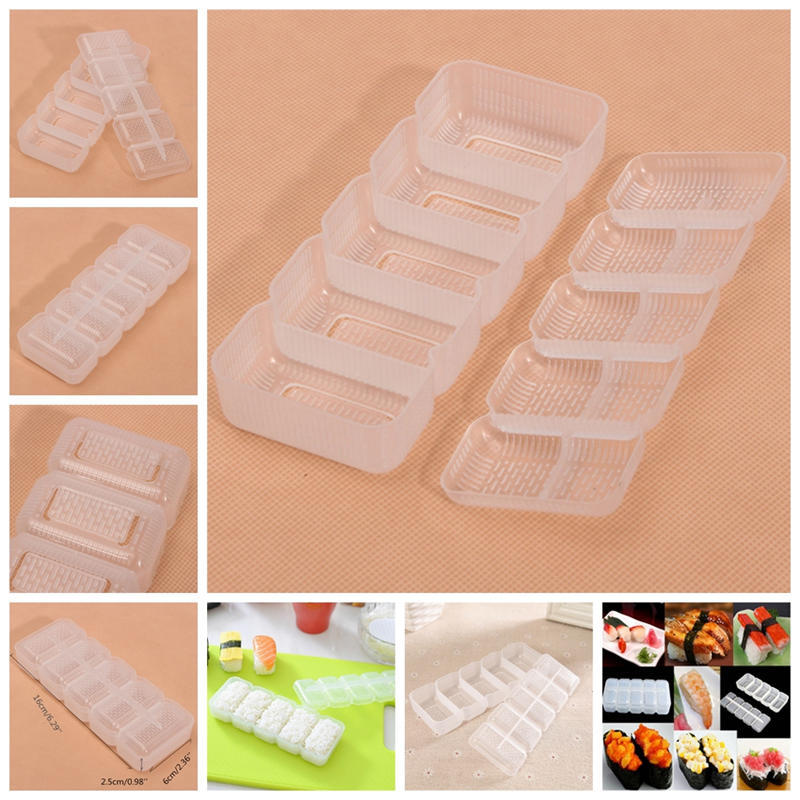 

Japan Nigiri Sushi Mold Rice Ball 5 Rolls Maker Non Stick Press Bento Tools 1pcs